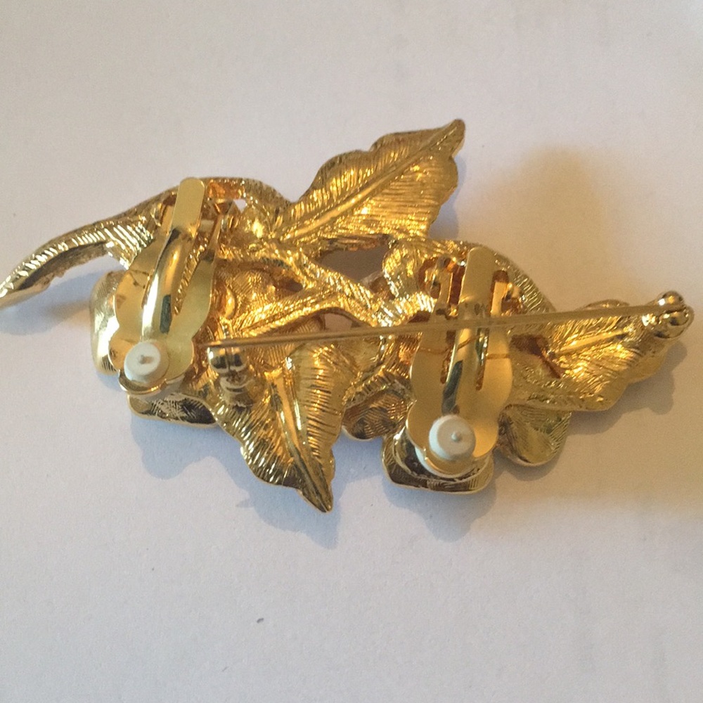 Joan Rivers Brooch Pin & Matching Earring Set - Picture 2 of 4
